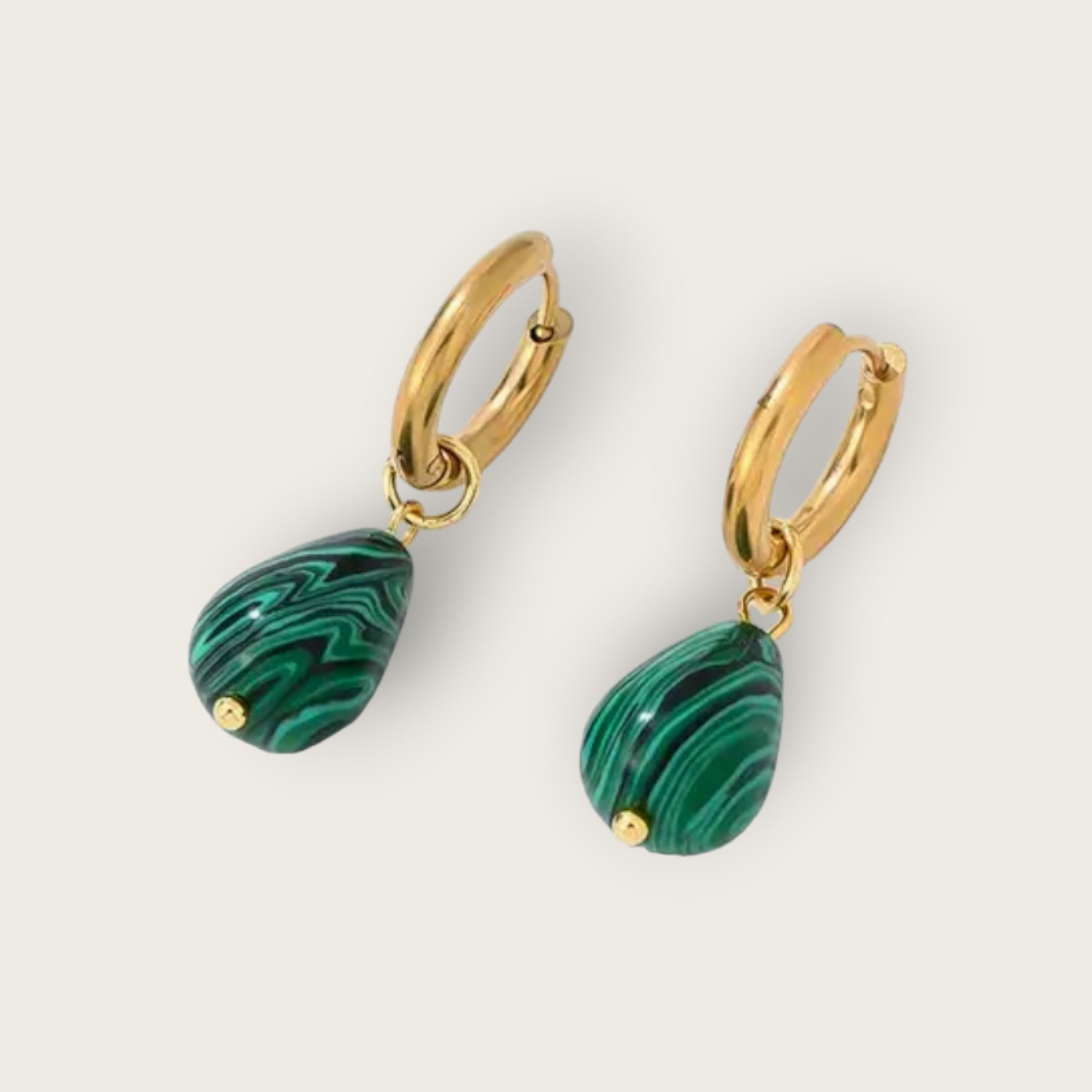 Boucles d'oreilles Malachite