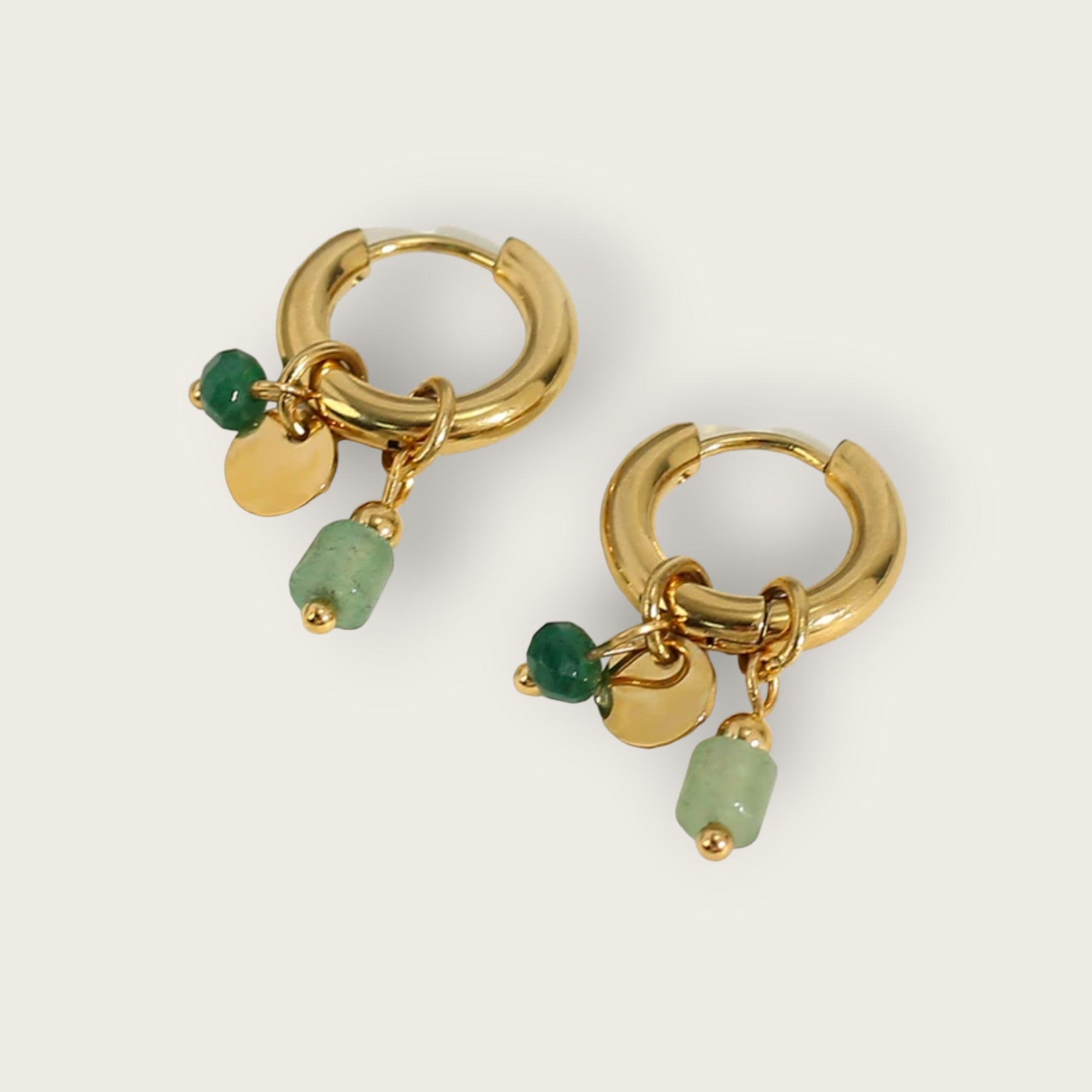 Boucles d'oreilles Aventurine verte