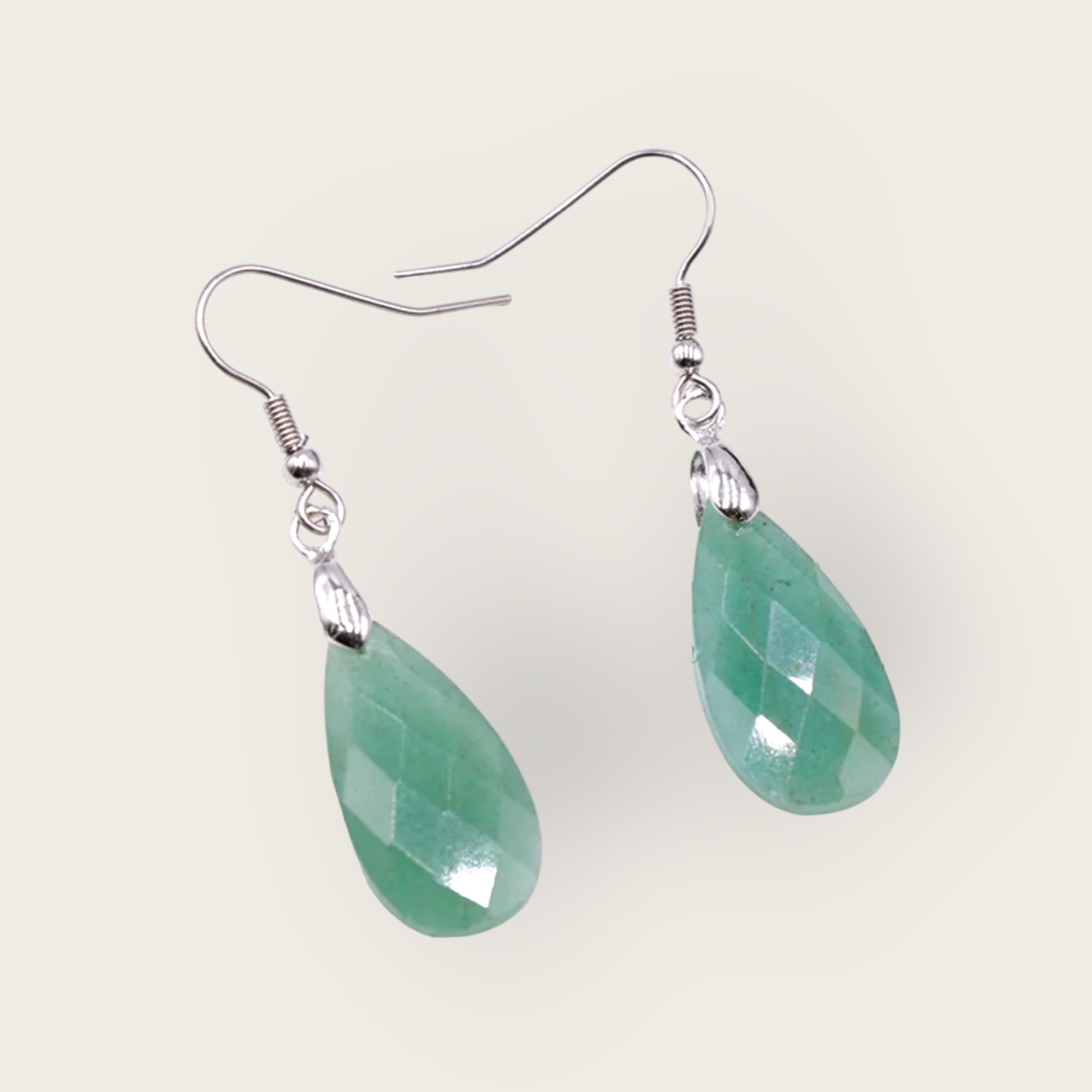 Boucles d'oreilles Aventurine verte