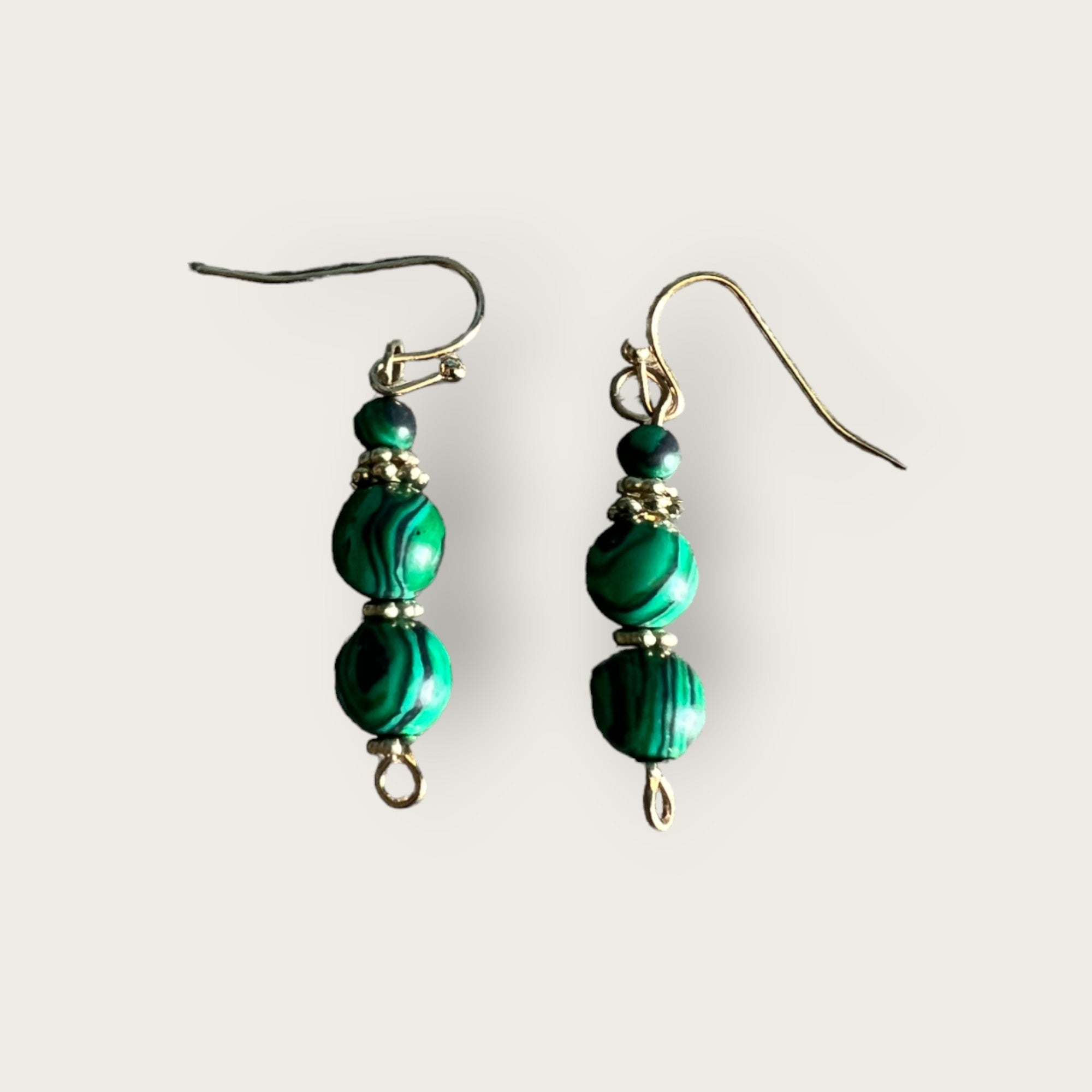 Boucles d'oreilles malachite